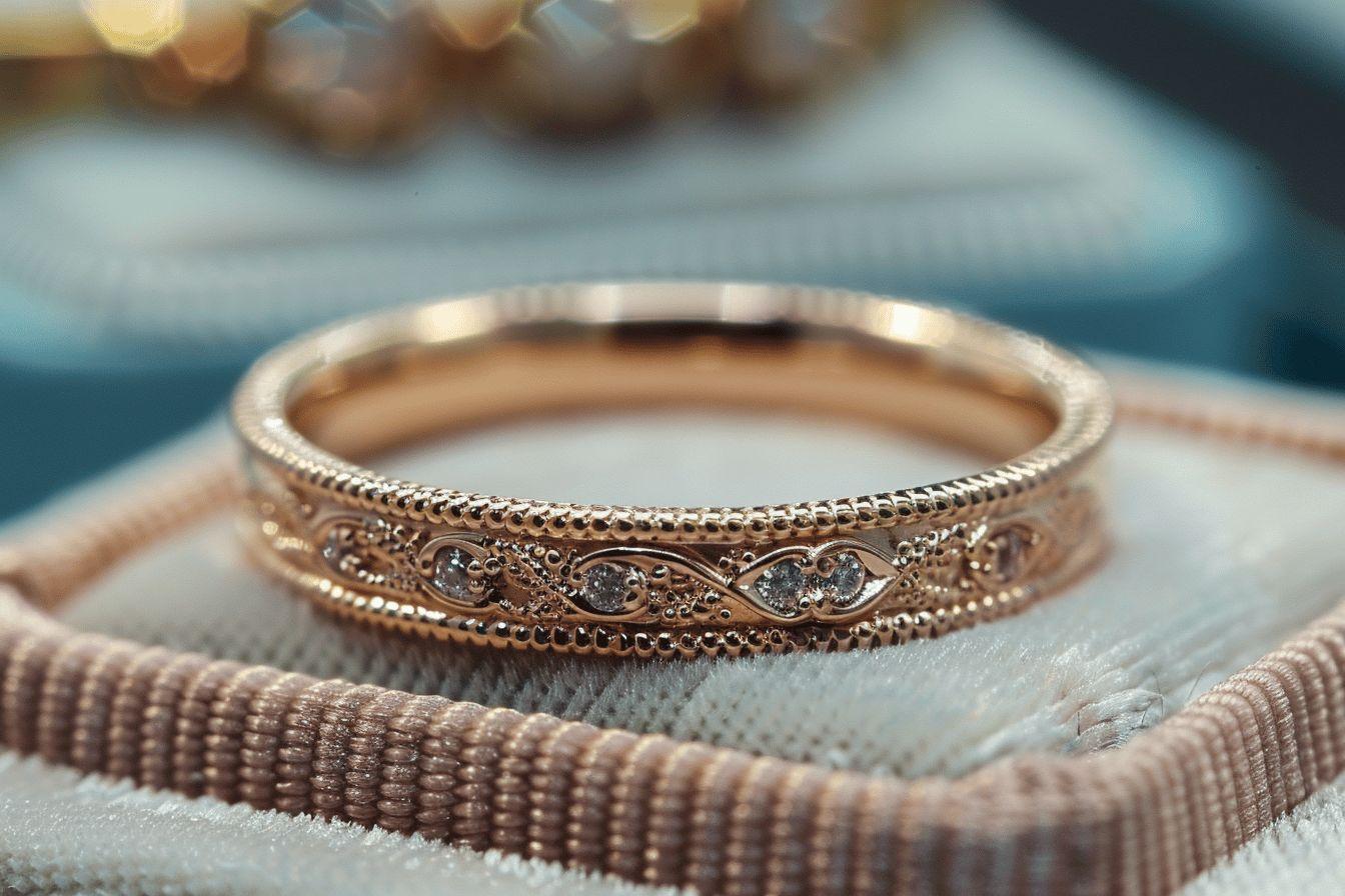 Alliance femme originale or rose : trouvez la bague de mariage parfaite