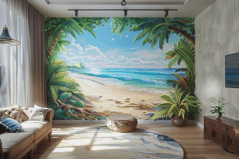Je transforme mon habitation avec du papier peint trompe l’oeil
